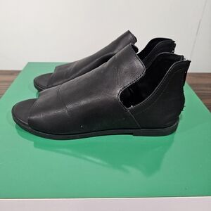 Baobao Black Peep Toe Ankle Sandal Booties Elegant Black Women's Shoes Sz 6.5